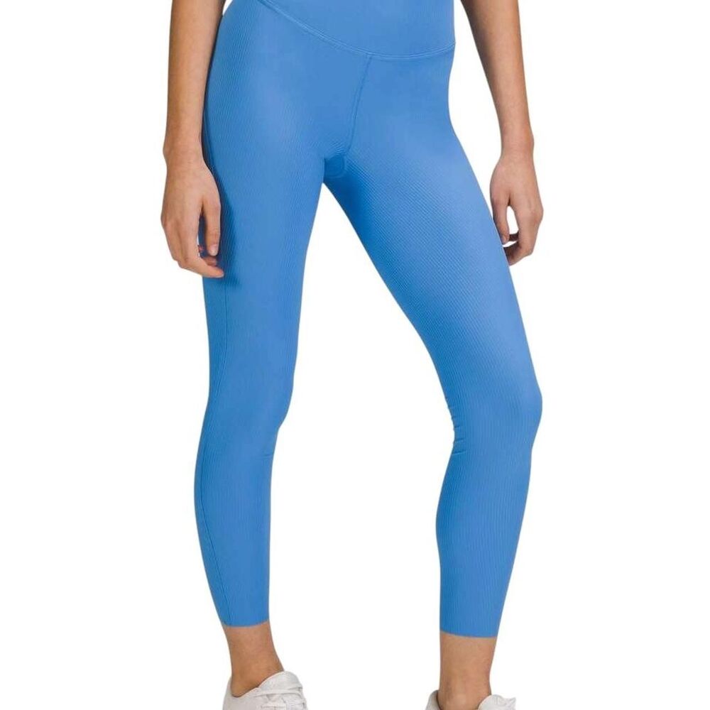 Lululemon Base Pace High-Rise Ribbed Tight 25" in Blue Nile